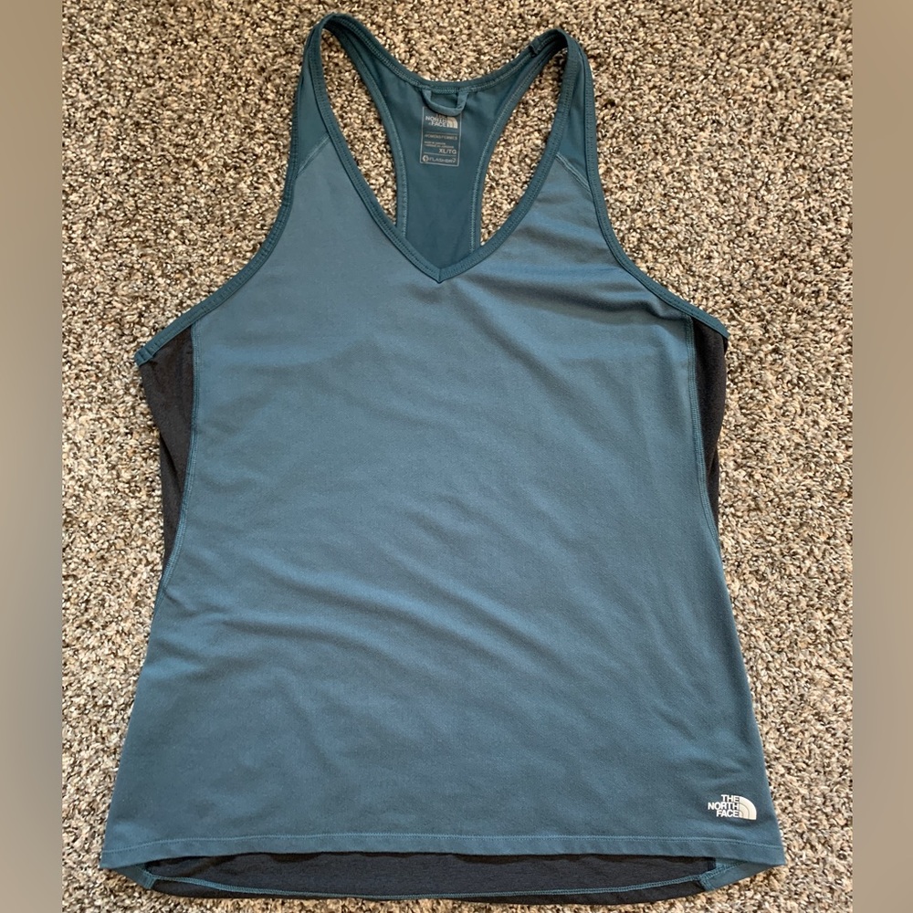 North Face teal and black tank